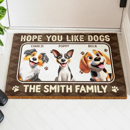 Hope You You Like Pets 3D Effect - Personalized Coconut Doormat
