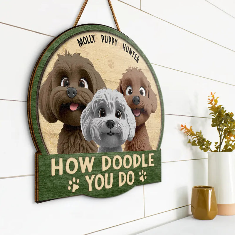 How Doodle You Do - Personalized Custom Shaped Wood Sign