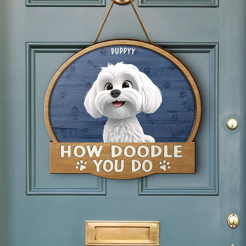 How Doodle You Do - Personalized Custom Shaped Wood Sign