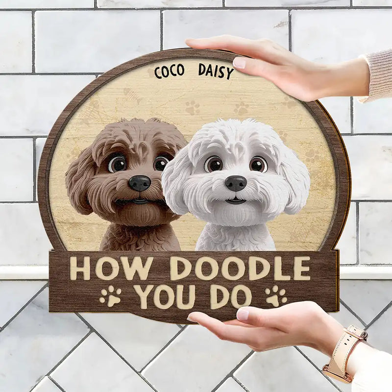 How Doodle You Do - Personalized Custom Shaped Wood Sign