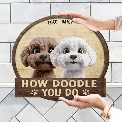 How Doodle You Do - Personalized Custom Shaped Wood Sign