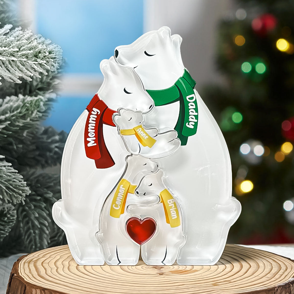 Hugging Bear Family - Acrylic Bear Family Puzzle