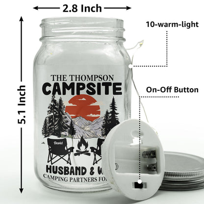 Gia đình - Món quà tưởng niệm được cá nhân hóa The Light Remains Mason Jar Light - Đèn Mason Jar được cá nhân hóa 