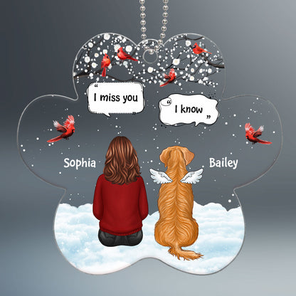 Blossom Tree Conversation Dogs Cats Pets Remembrance Memorial Gift Christmas Acrylic Ornament