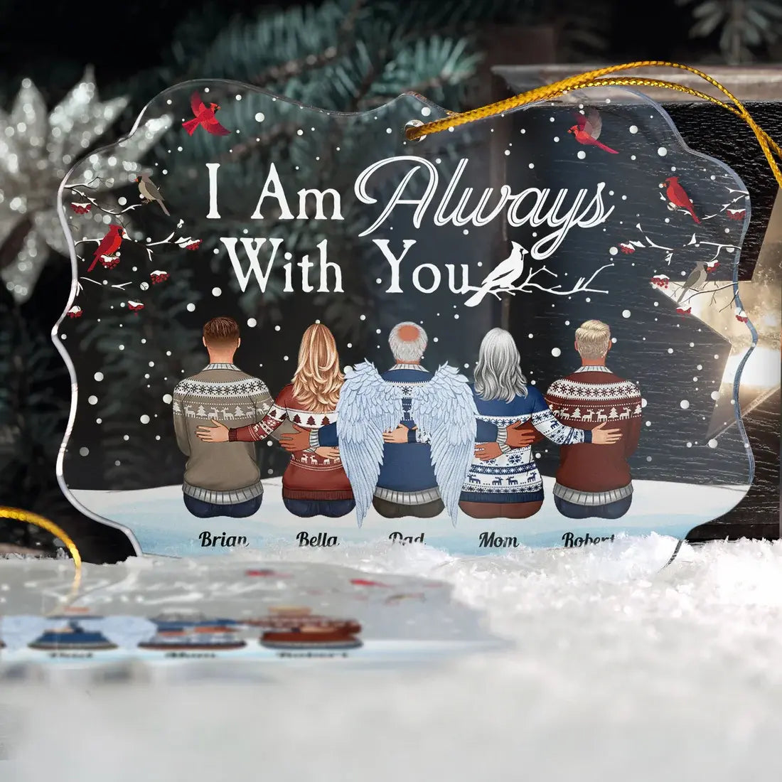 I Am Always With You - Personalized Memorial Ornament - Family Hugging ornament The Next Custom Gift