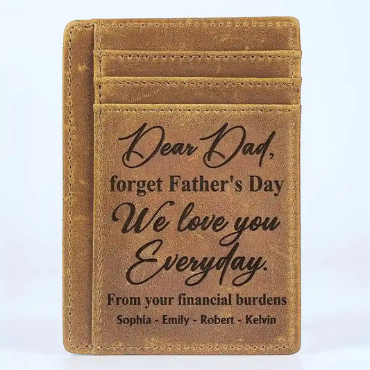 I Love You Everyday From Your Financial Burden - Personalized Card Wallet Card Wallet The Next Custom Gift