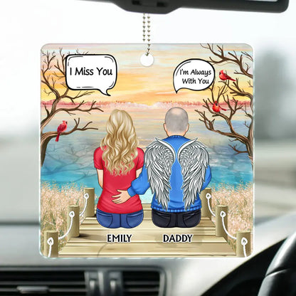 I Miss You I Know - Memorial Gift For Family, Friends, Siblings - Personalized Acrylic Car Hanger Keychain The Next Custom Gift