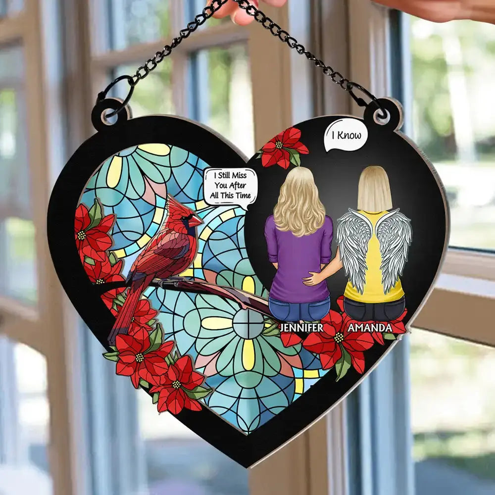 I Miss You I'm Always With You - Personalized Window Hanging Suncatcher Ornament Hanging Suncatcher Ornament The Next Custom Gift