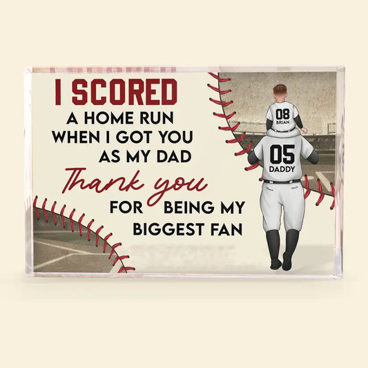 I Scored A Home Run - Personalized Rectangle Acrylic Plaque (TB) Acrylic Plaque The Next Custom Gift