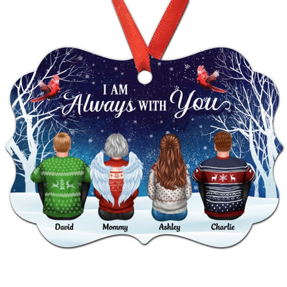 Always With You Family Memorial Snow Personalized Christmas Ornament