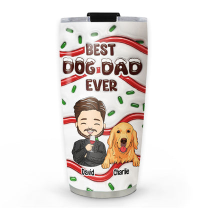 Best Dog Dad Mom Cake - Personalized Custom 3D Inflated Effect Tumbler