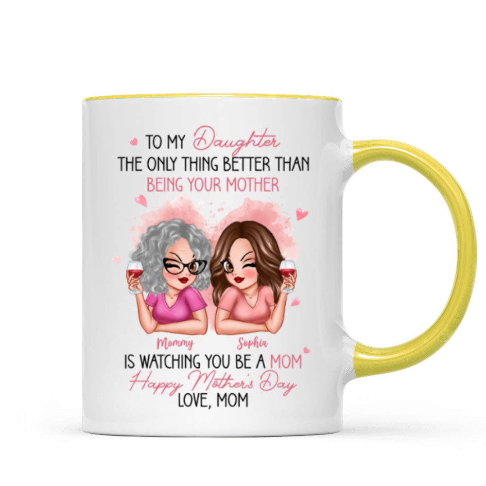 Pink Tone To My Daughter From Mom Happy Mother's Day Personalized Mug, Mother's Day Gift For Daughter