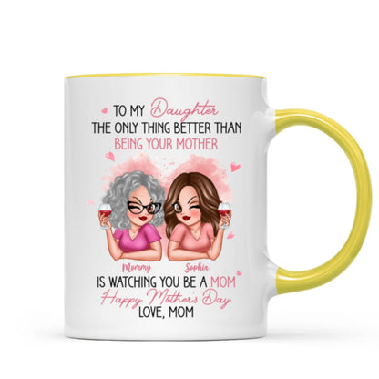 Pink Tone To My Daughter From Mom Happy Mother's Day Personalized Mug, Mother's Day Gift For Daughter