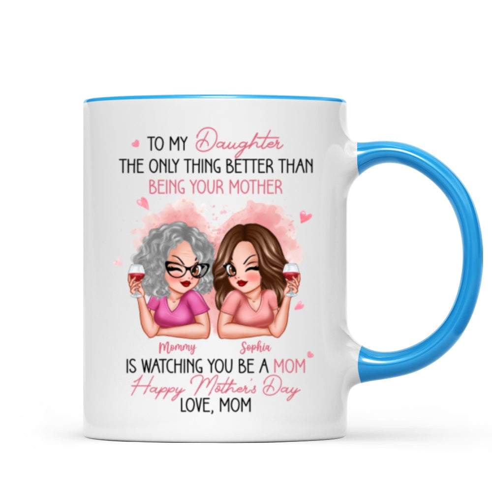 Pink Tone To My Daughter From Mom Happy Mother's Day Personalized Mug, Mother's Day Gift For Daughter