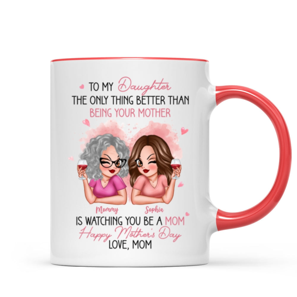 Pink Tone To My Daughter From Mom Happy Mother's Day Personalized Mug, Mother's Day Gift For Daughter