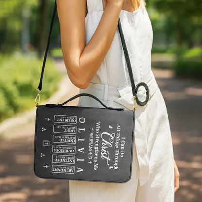 I Can Do All Things Through Christ Who Strengthens Me - Personalized Bible Cover - Personalized Bible Cover