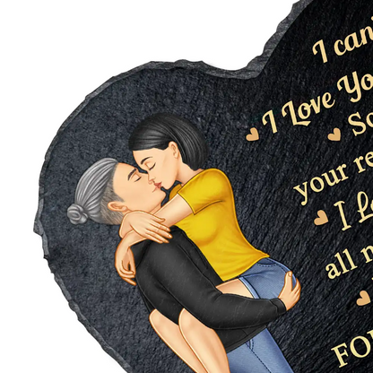 I Can't Say I Love You Enough So This Is Your Reminder - Personalized Heart Garden Stone