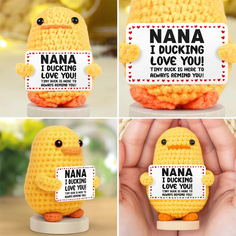I Ducking Love You - Personalized Doll Crochet With Custom Card