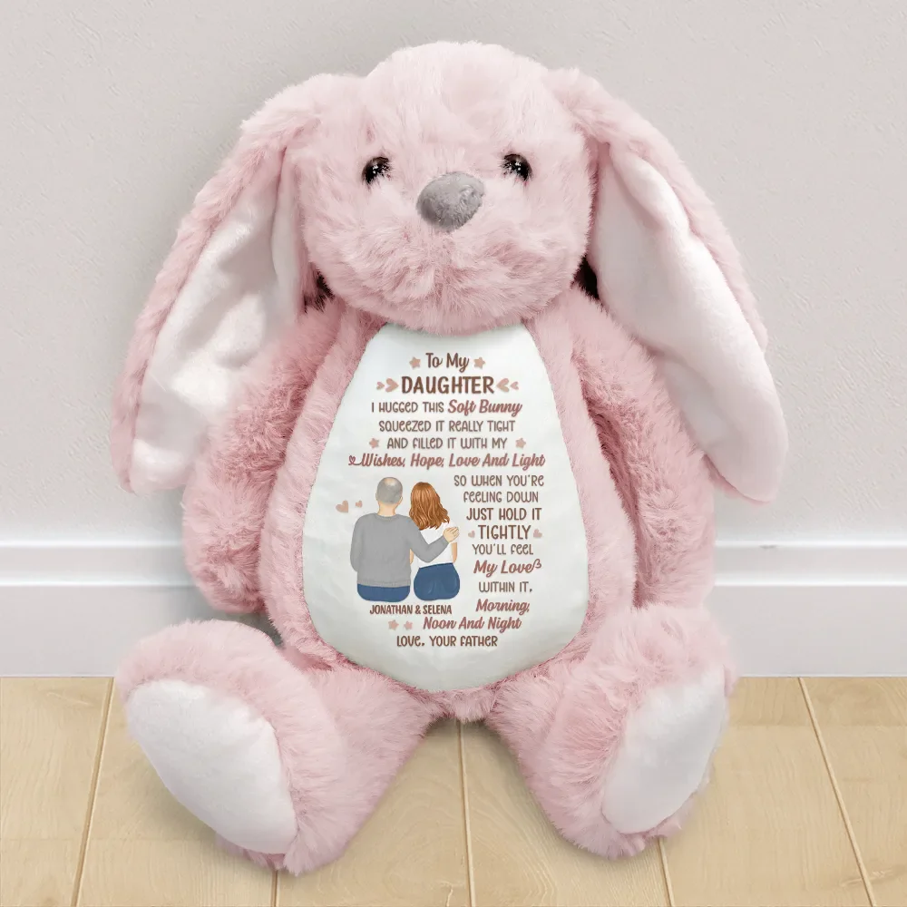 I Filled It With My Wishes Bestie Brother - Personalized Soft Toy Bunny