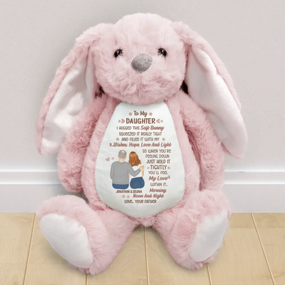 I Filled It With My Wishes Bestie Brother - Personalized Soft Toy Bunny