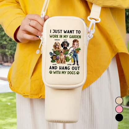 I Just Want To Work In My Garden - Personalized Bottle Carrier Bag