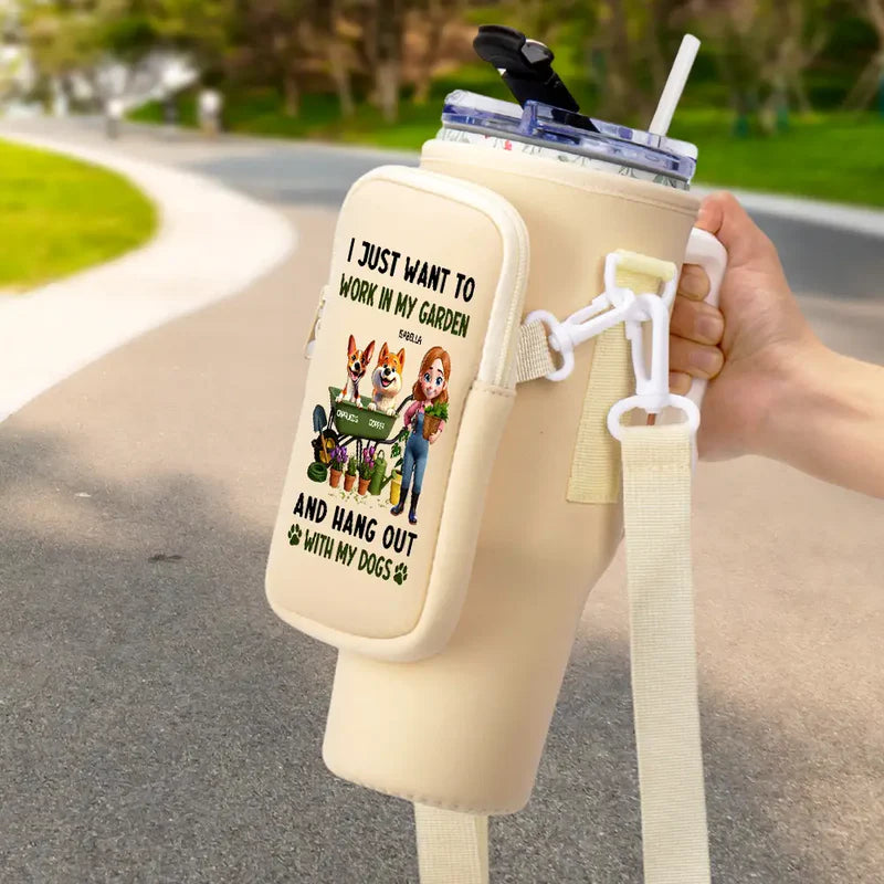 I Just Want To Work In My Garden - Personalized Bottle Carrier Bag