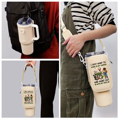 I Just Want To Work In My Garden - Personalized Bottle Carrier Bag