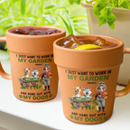 I Just Want To Work In My Garden - Personalized Plant Pot Ceramic Mug