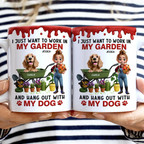 I Just Want To Work In My Garden - Personalized White Edge-to-Edge Mug