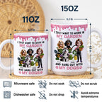 I Just Want To Work In My Garden - Personalized White Edge-to-Edge Mug