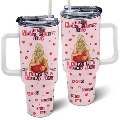 I Love You Every Day Ransom Note Style - Personalized 40oz Tumbler With Straw