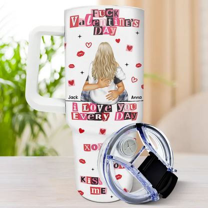 I Love You Every Day Ransom Note Style - Personalized 40oz Tumbler With Straw