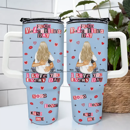 I Love You Every Day Ransom Note Style - Personalized 40oz Tumbler With Straw