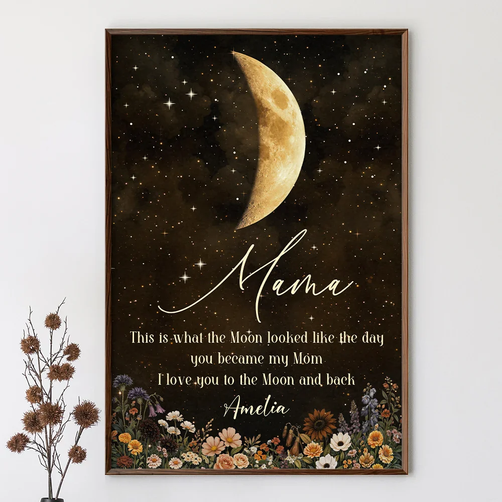 I Love You To The Moon And Back - Personalized Poster