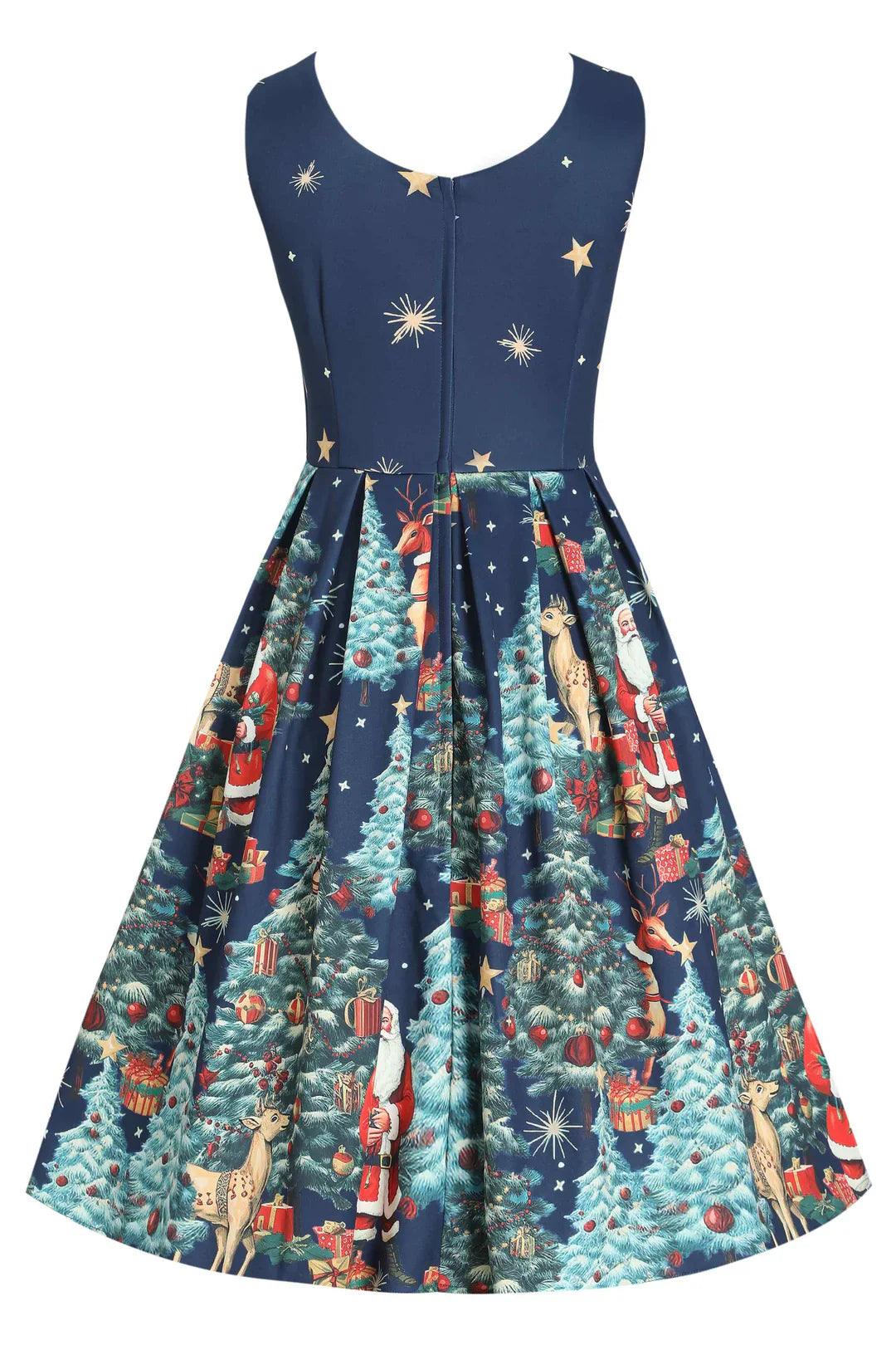 Amanda Christmas Santa Dress in Blue - Preorder for dispatch 8th November