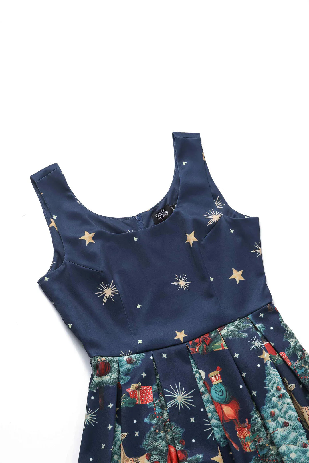 Amanda Christmas Santa Dress in Blue - Preorder for dispatch 8th November