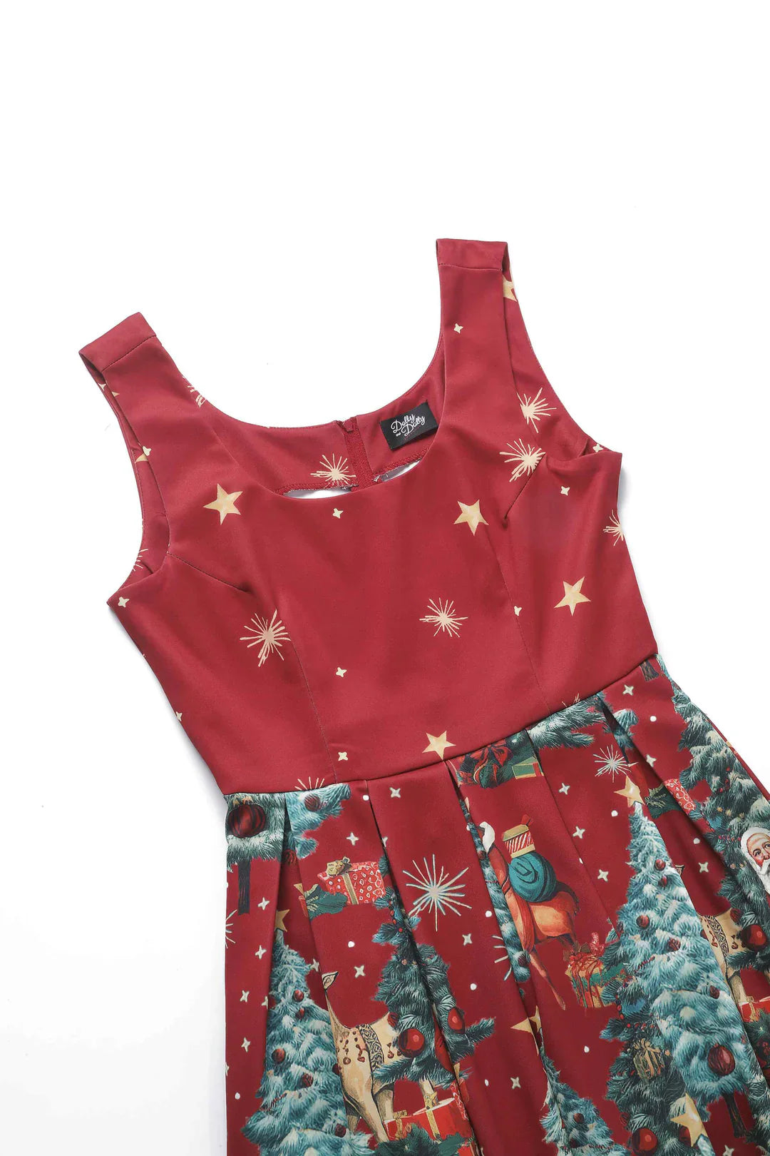 Amanda Christmas Santa Dress in Crimson - Preorder for dispatch 7th November