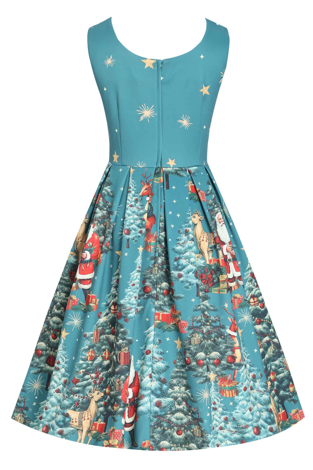 Amanda Christmas Santa Dress in Dark Cyan - Preorder for dispatch 9th November