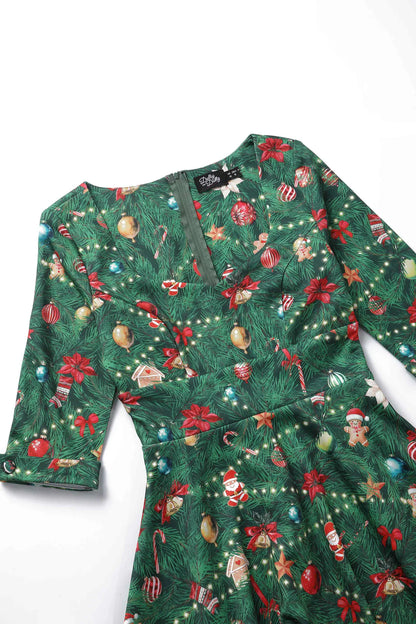 Scarlette Green Christmas Tree Dress - Preorder for dispatch 12th November