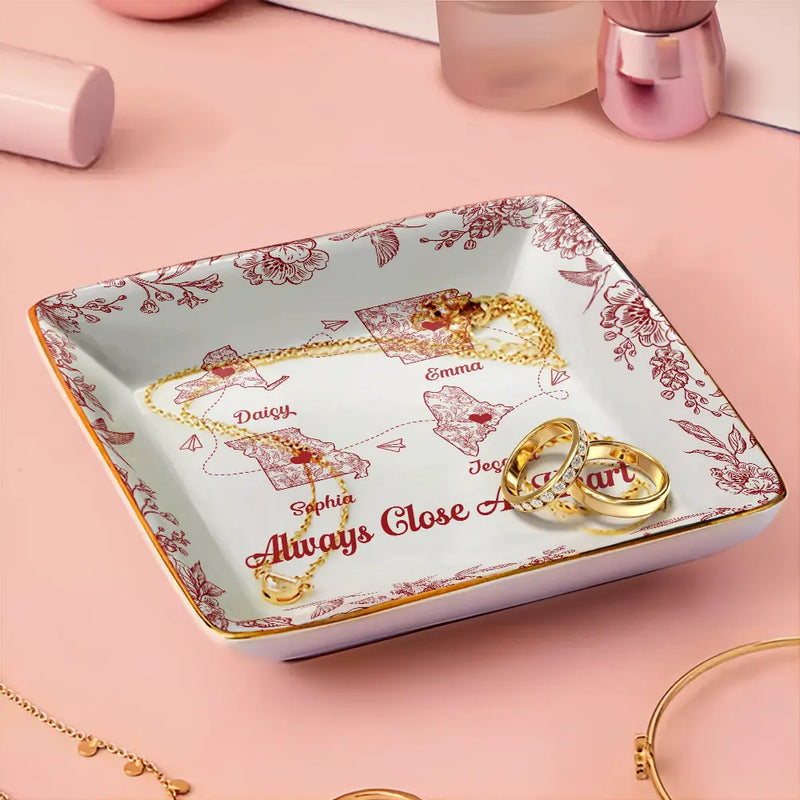 I Miss Your Face Toile Pattern - Personalized Ring Dish