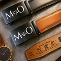 I Promise I'll Always By Your Side - Personalized Leather Belt With Engraved Buckle