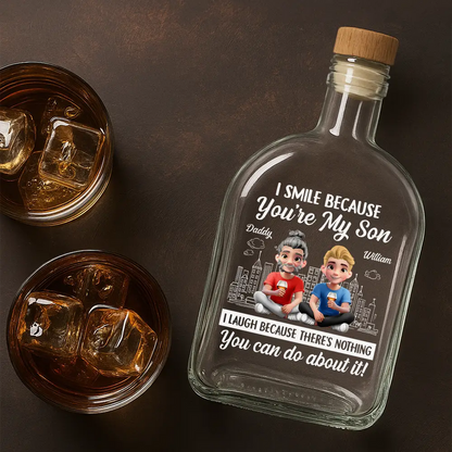 I Smile Because You're My Son - Personalized Whiskey Bottle