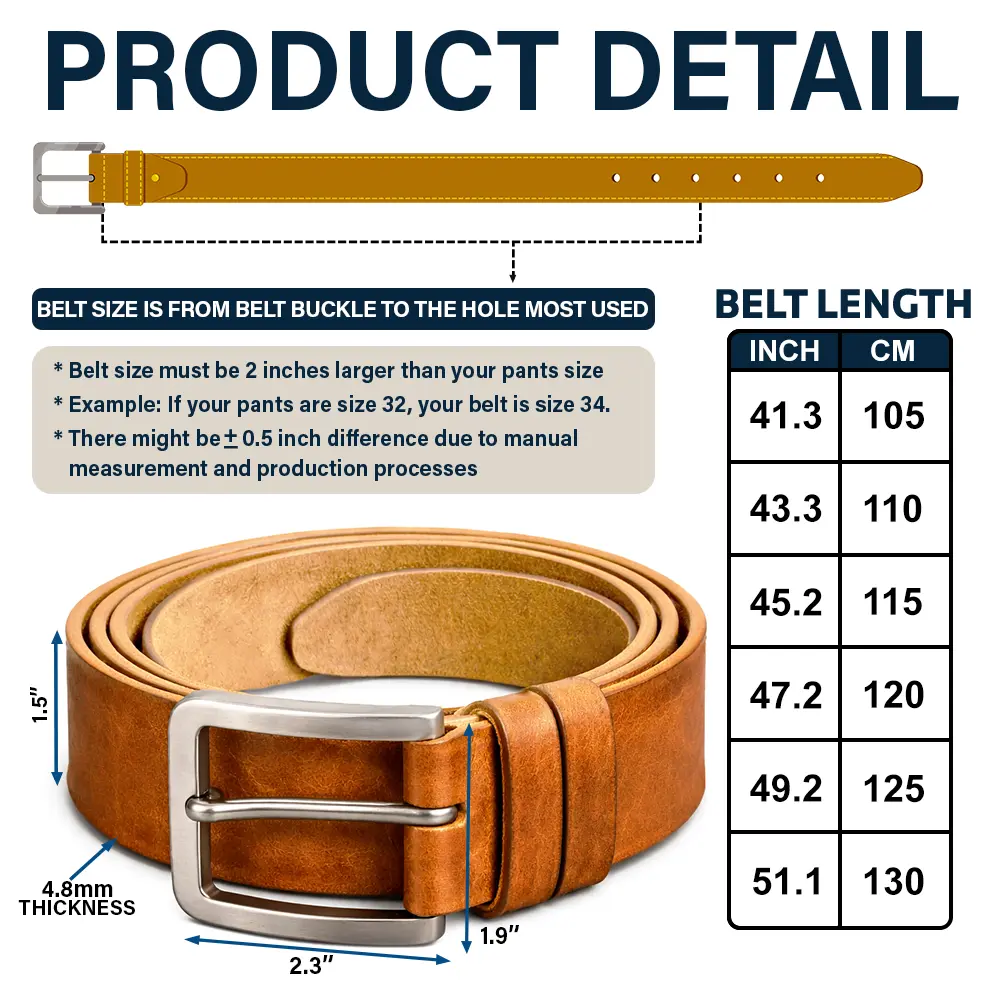 I Sucked It So It's Mine - Personalized Cowhide Leather Belt