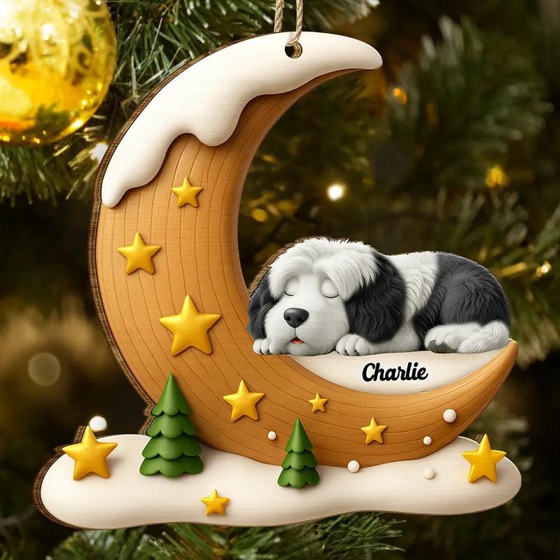 The Brightest Star In The Sky Dog Memorial - Personalized Custom Shaped Wooden Ornament