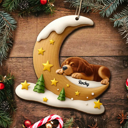 The Brightest Star In The Sky Dog Memorial - Personalized Custom Shaped Wooden Ornament