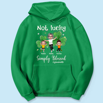 Not Lucky Simply Blessed Grandma Life St. Patrick's Day Personalized Shirt