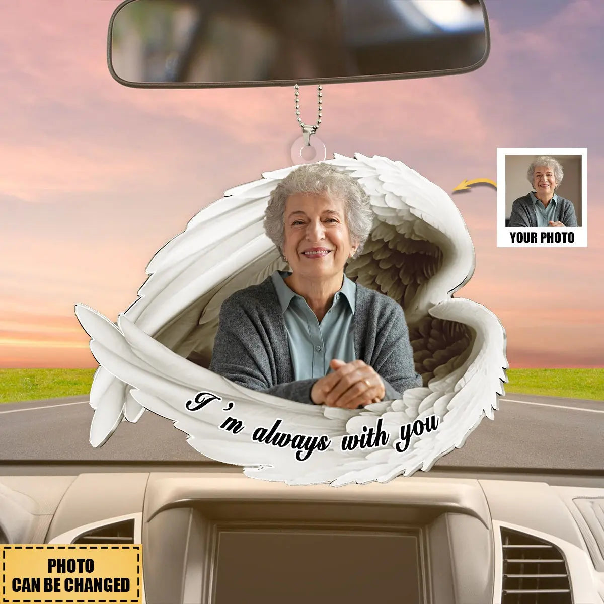 I'm Always With You - Personalized Car Photo Ornament ornament The Next Custom Gift