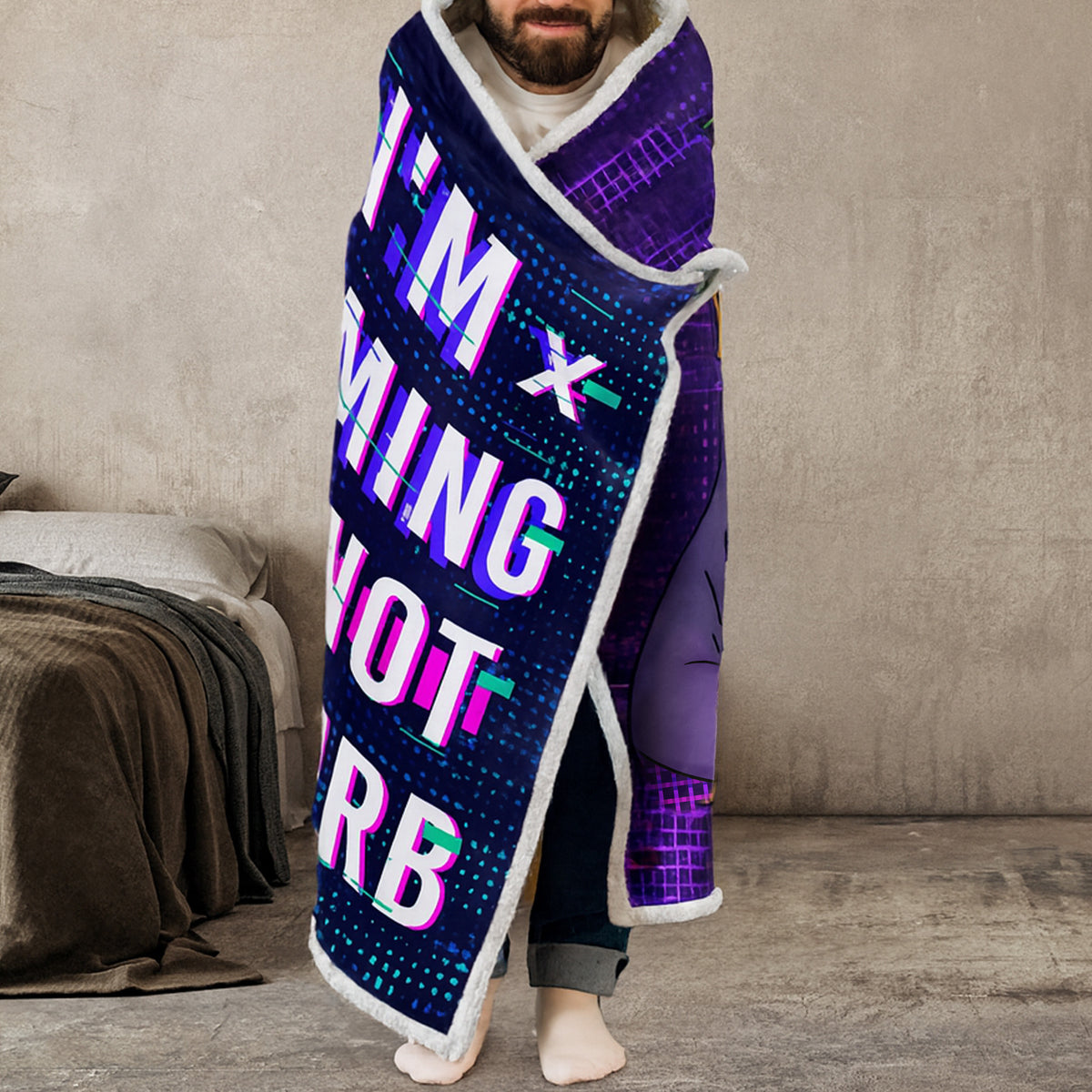 I'm Gaming Do Not Disturb - Personalized Wearable Blanket Hoodie