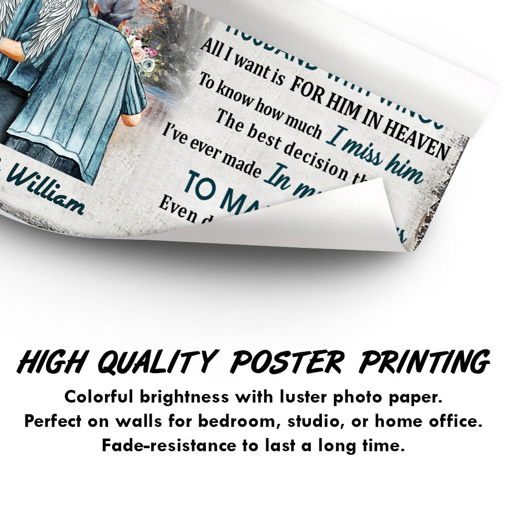 I'm Not A Widow Sympathy Old Couple - Memorial Gift - Personalized Custom Poster