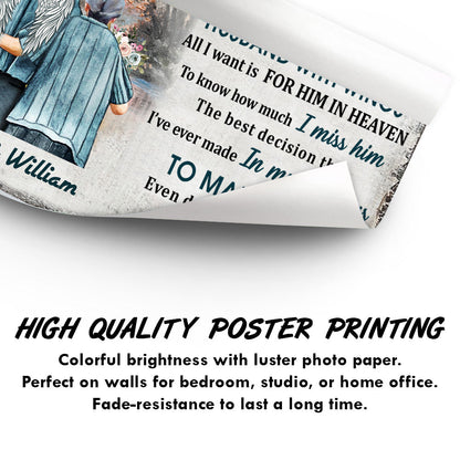 I'm Not A Widow Sympathy Old Couple - Memorial Gift - Personalized Custom Poster